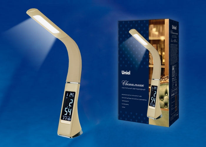 Настольная лампа (UL-00003303) Uniel TLD-542 Cream/LED/300Lm/5000K/Dimmer