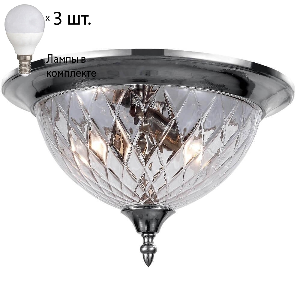   Crystal Lux   Nuovo PL3 Chrome+Lamps E14 P45
